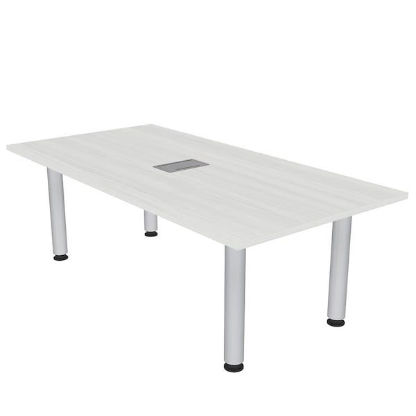 35.5 in W, 59.5 in L, 29 in H, Engineered Wood Top, White